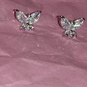 Diamond Butterfly earring set